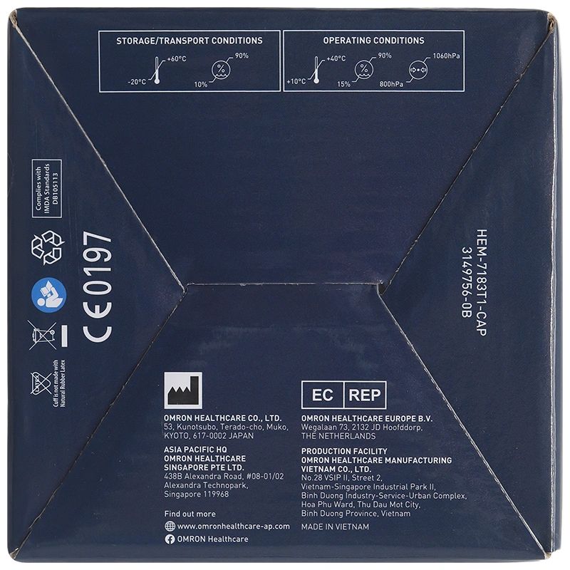 Máy đo huyết áp bắp tay Ez Bt Power Omron HEM-7183T1-C - 13